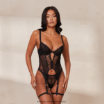 hr Lounge žene gia intimni set crno N0V4DZ447 donje rublje - Image 5