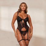 hr Lounge žene gia intimni set crno N0V4DZ447 donje rublje - Image 9