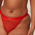 hr Lounge žene love heart mrežaste trokutaste tange Crvena N0V4DZ312 donje rublje - Image 3