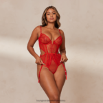 hr Lounge žene mila intimates bodi Crvena N0V4DZ339 donje rublje - Image 4
