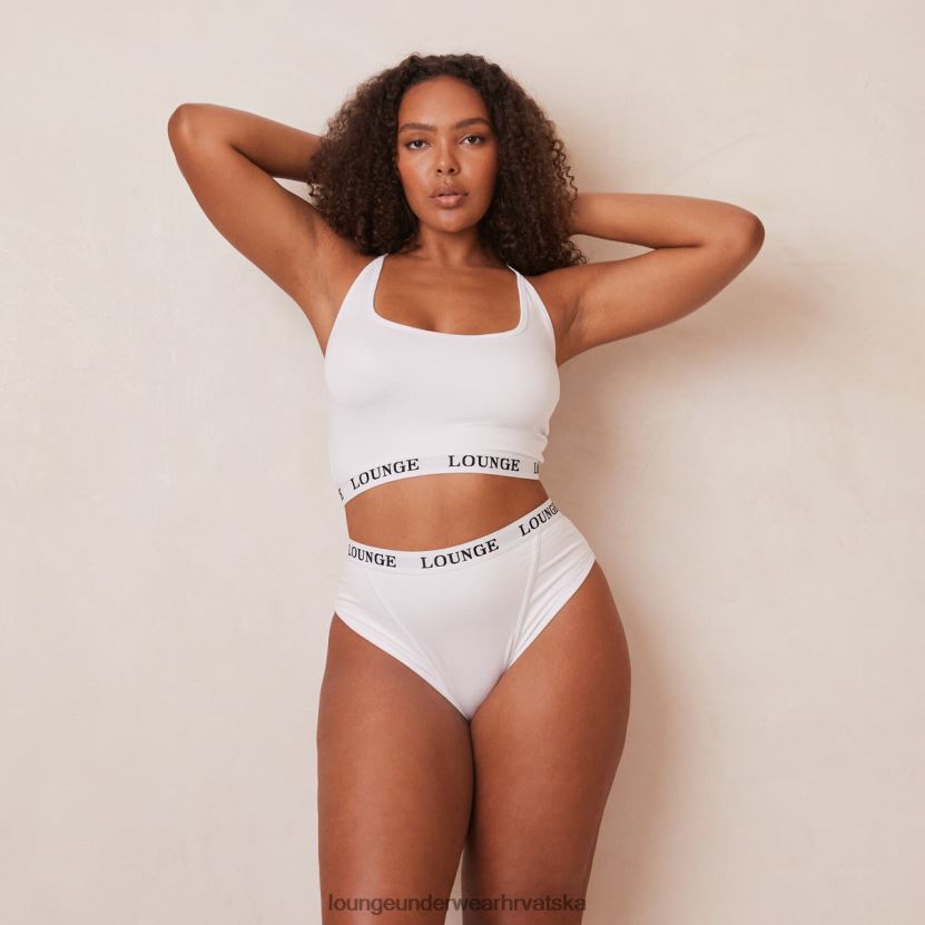 hr Lounge žene osnovni set bralette i tangi/gaćica od bambusa bijela N0V4DZ221 donje rublje - Image 11