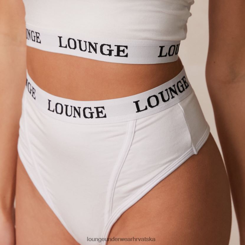 hr Lounge žene osnovni set bralette i tangi/gaćica od bambusa bijela N0V4DZ221 donje rublje - Image 17