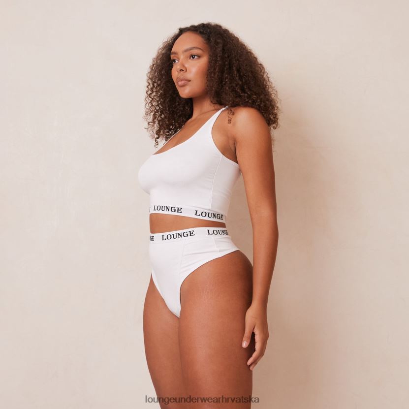hr Lounge žene osnovni set bralette i tangi/gaćica od bambusa bijela N0V4DZ221 donje rublje - Image 3