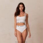 hr Lounge žene osnovni set bralette i tangi/gaćica od bambusa bijela N0V4DZ221 donje rublje - Image 5