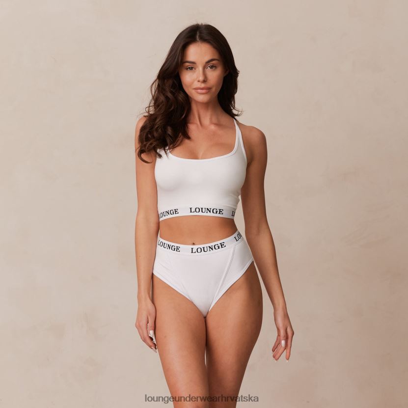 hr Lounge žene osnovni set bralette i tangi/gaćica od bambusa bijela N0V4DZ221 donje rublje - Image 5