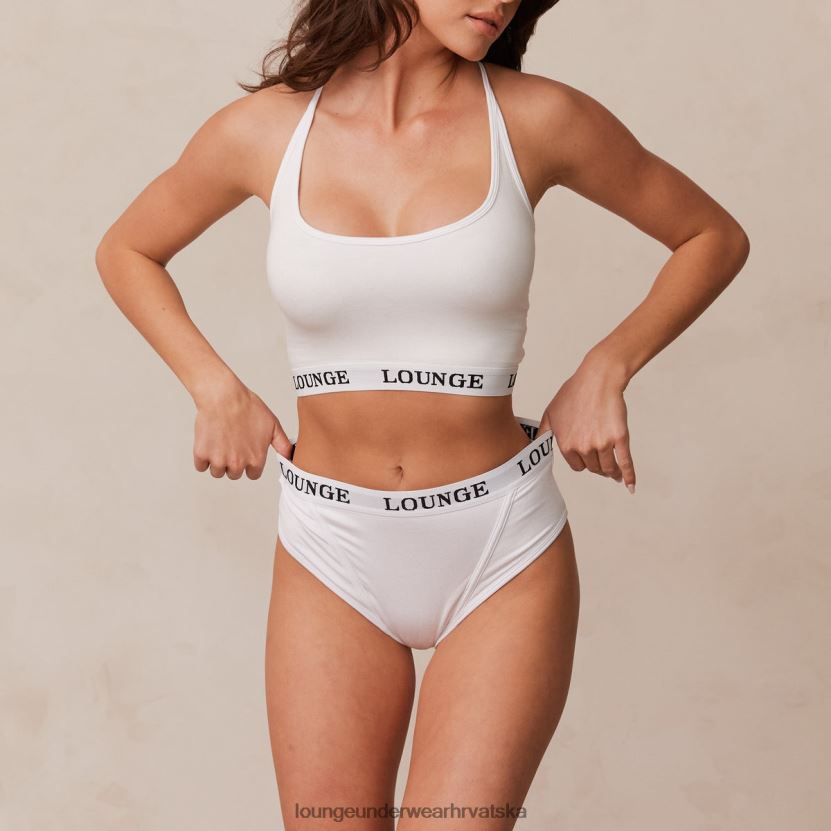 hr Lounge žene osnovni set bralette i tangi/gaćica od bambusa bijela N0V4DZ221 donje rublje - Image 7