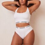 hr Lounge žene osnovni set bralette i tangi/gaćica od bambusa bijela N0V4DZ221 donje rublje - Image 9