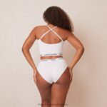 hr Lounge žene osnovni set bralette i tangi/gaćica od bambusa bijela N0V4DZ221 donje rublje - Image 10