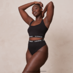 hr Lounge žene osnovni set bralette i tangi/gaćica od bambusa crno N0V4DZ193 donje rublje - Image 2
