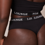 hr Lounge žene osnovni set bralette i tangi/gaćica od bambusa crno N0V4DZ193 donje rublje - Image 13