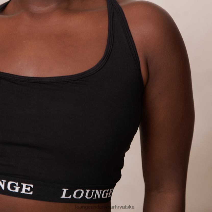 hr Lounge žene osnovni set bralette i tangi/gaćica od bambusa crno N0V4DZ193 donje rublje - Image 3