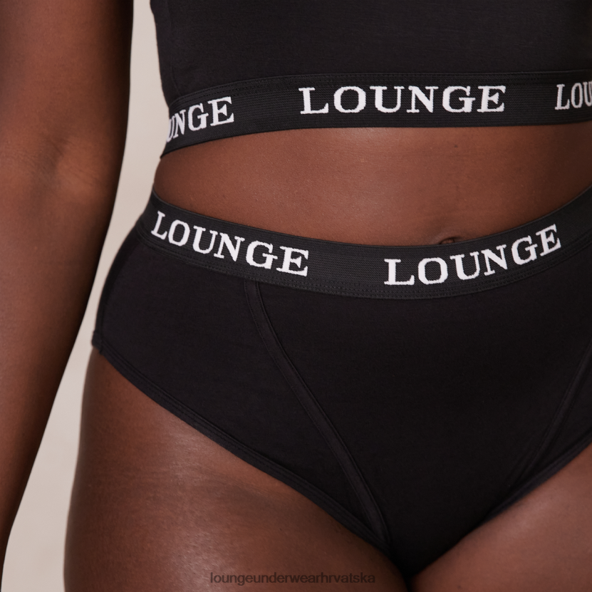 hr Lounge žene osnovni set bralette i tangi/gaćica od bambusa crno N0V4DZ193 donje rublje - Image 9