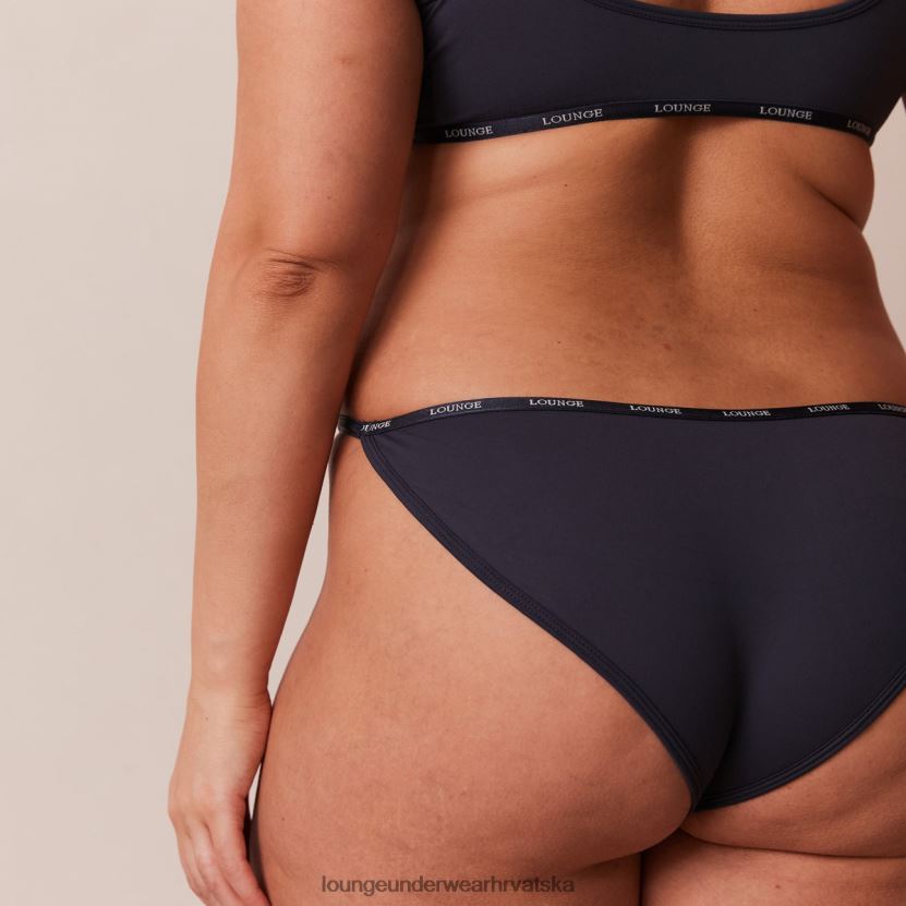hr Lounge žene osnovni set bralette i tangi/gaćica plavi ugljen N0V4DZ179 donje rublje - Image 12