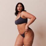 hr Lounge žene osnovni set bralette i tangi/gaćica plavi ugljen N0V4DZ179 donje rublje - Image 3