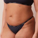 hr Lounge žene osnovni set bralette i tangi/gaćica plavi ugljen N0V4DZ179 donje rublje - Image 8