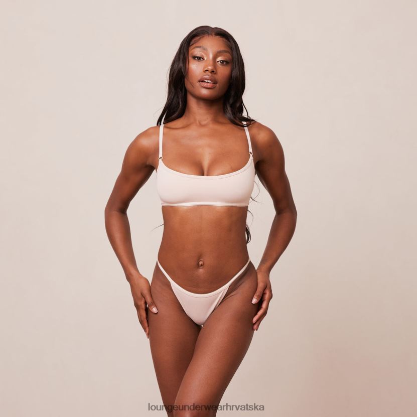 hr Lounge žene osnovni set bralette i tangi/gaćica ružičasta ruža N0V4DZ182 donje rublje - Image 5