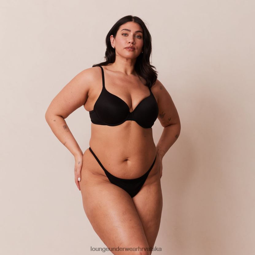 hr Lounge žene sculpt push-up t-shirt grudnjak i gaćice/gaćice crno N0V4DZ115 donje rublje - Image 1