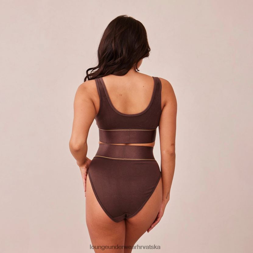 hr Lounge žene set bralette i gaćica čokolada N0V4DZ231 donje rublje - Image 2