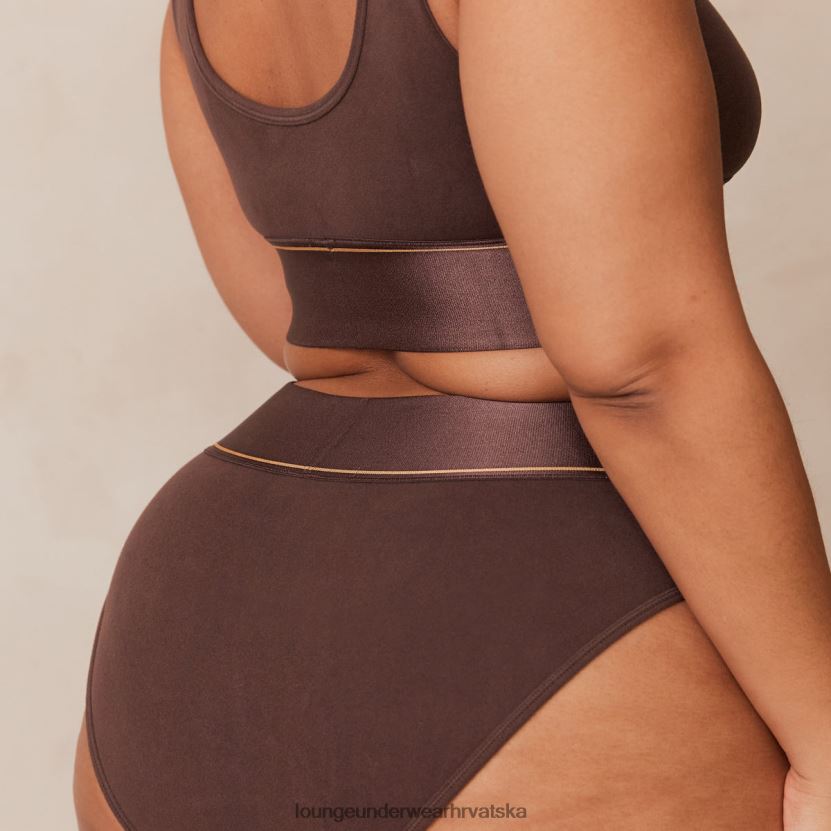 hr Lounge žene set bralette i gaćica čokolada N0V4DZ231 donje rublje - Image 4