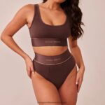 hr Lounge žene set bralette i gaćica čokolada N0V4DZ231 donje rublje - Image 5