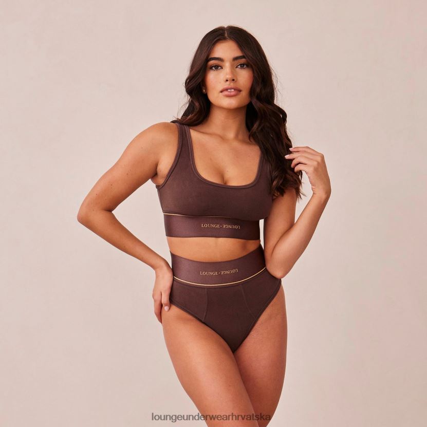hr Lounge žene set bralette i gaćica čokolada N0V4DZ231 donje rublje - Image 1