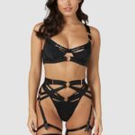 hr Lounge žene soriya intimni set crno N0V4DZ563 donje rublje
