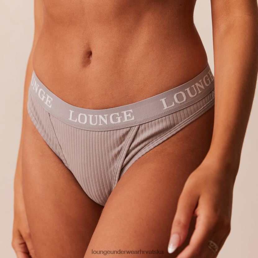 hr Lounge žene ultra udoban set grudnjaka i tangi s rebrastom majicom siva N0V4DZ81 donje rublje - Image 6