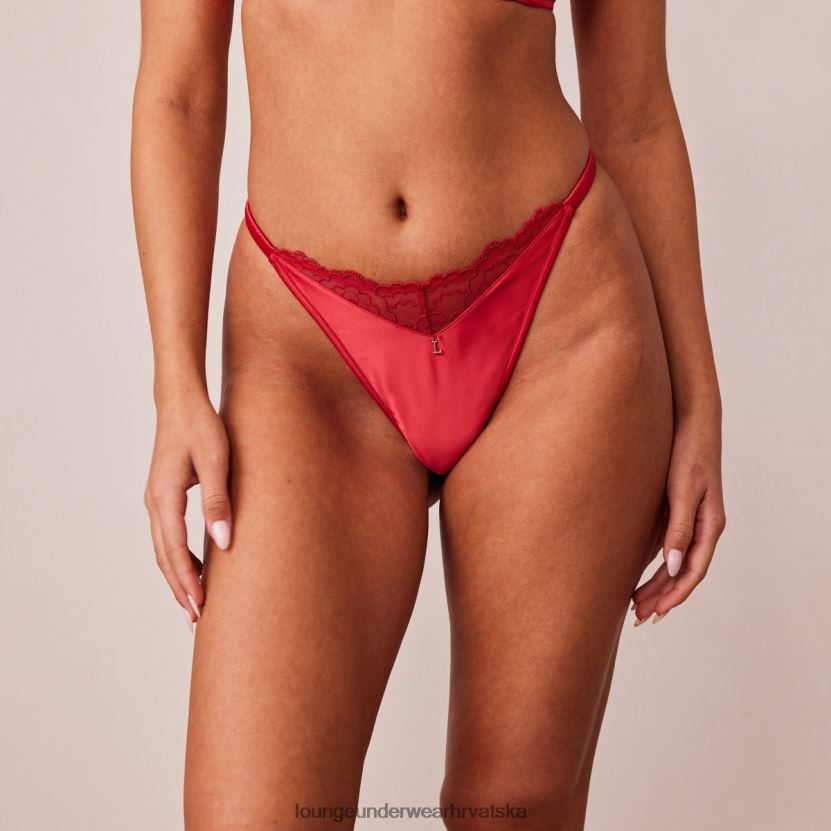 hr Lounge žene prošivene čipkane g-stringe kesten N0V4DZ495 donje rublje