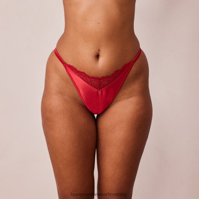 hr Lounge žene prošivene čipkane g-stringe kesten N0V4DZ495 donje rublje