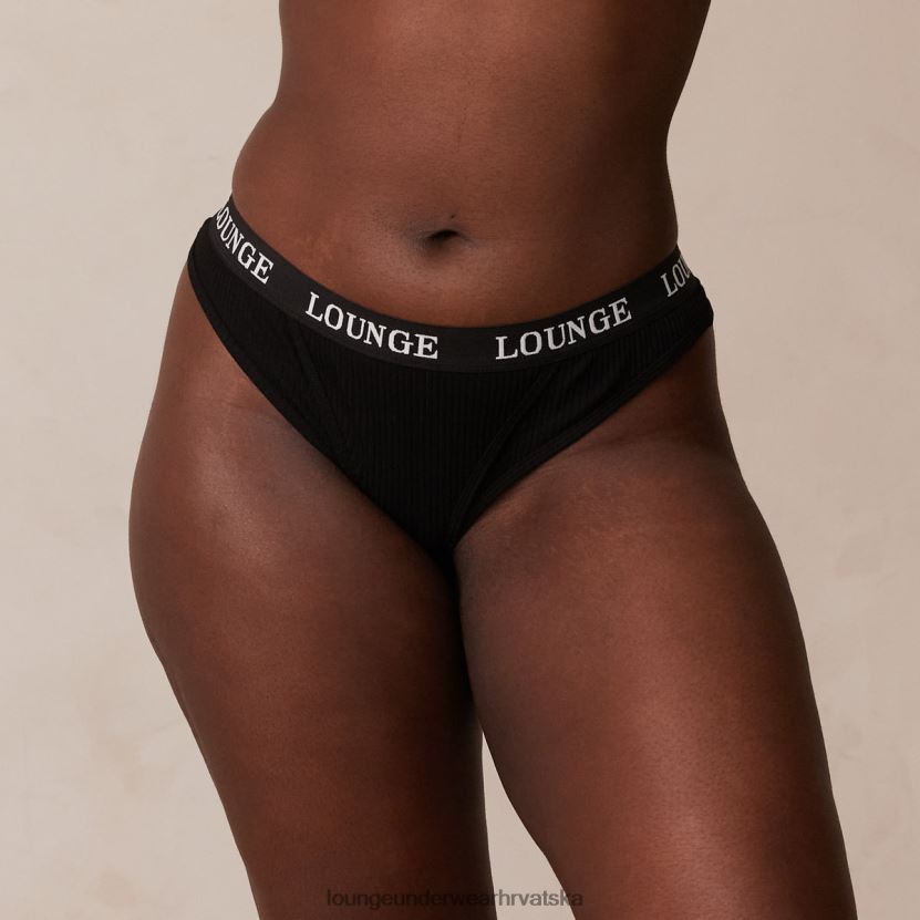 hr Lounge žene ultra udobne rebraste tange crno N0V4DZ730 donje rublje