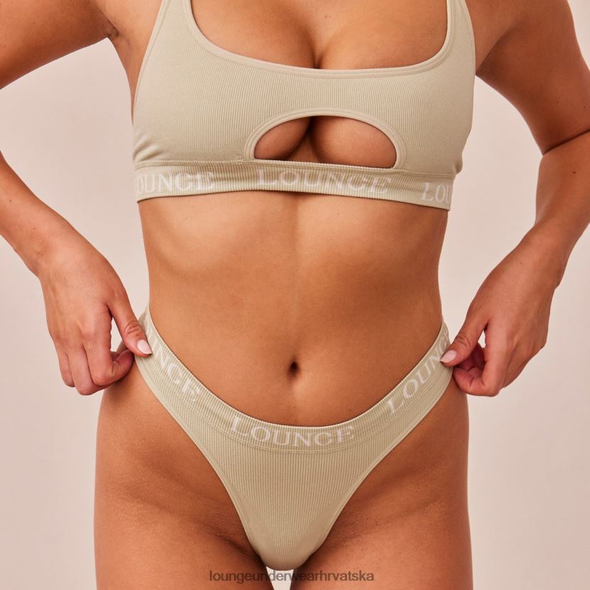 hr Lounge žene bešavni set grudnjaka i tangi/gaćica maslina N0V4DZ209 donje rublje