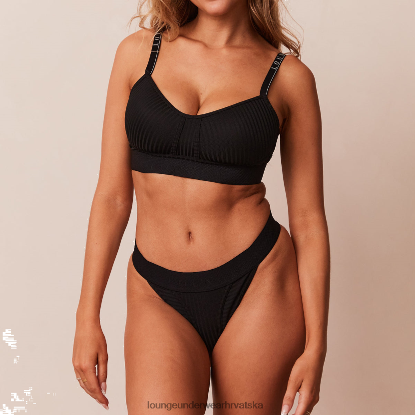 hr Lounge žene goli set grudnjaka i tangi crno N0V4DZ175 donje rublje