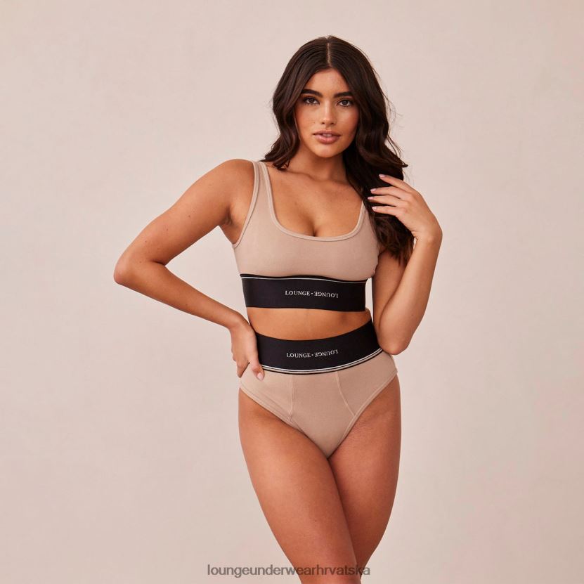 hr Lounge žene set bralette i gaćica mink N0V4DZ237 donje rublje