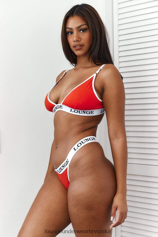 hr Lounge žene set grudnjaka i tangi/gaćica od bambusa Crvena N0V4DZ194 donje rublje