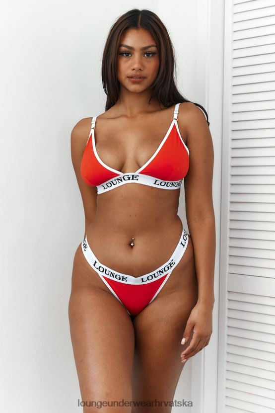 hr Lounge žene set grudnjaka i tangi/gaćica od bambusa Crvena N0V4DZ194 donje rublje
