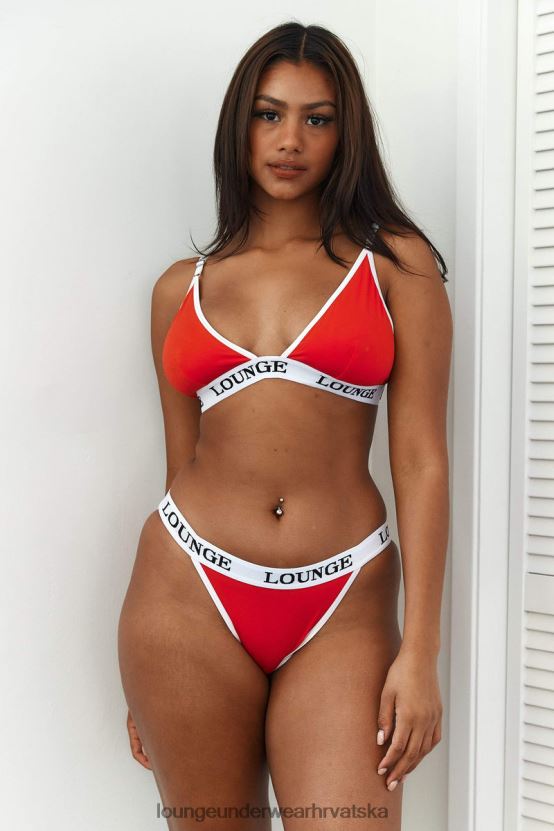 hr Lounge žene set grudnjaka i tangi/gaćica od bambusa Crvena N0V4DZ194 donje rublje