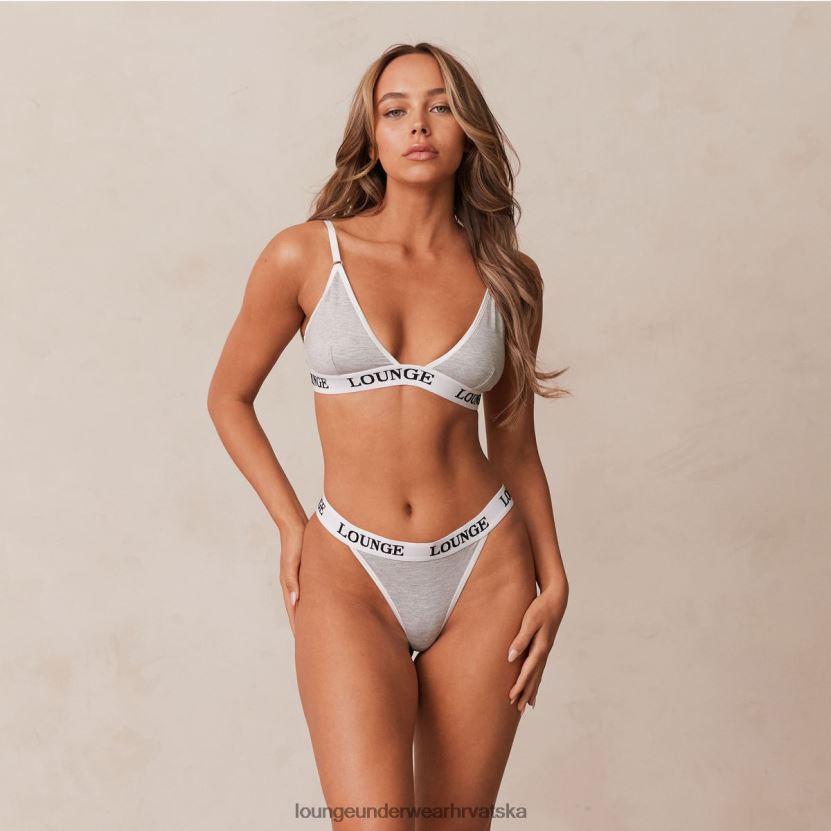 hr Lounge žene set grudnjaka i tangi/gaćica od bambusa siva N0V4DZ202 donje rublje