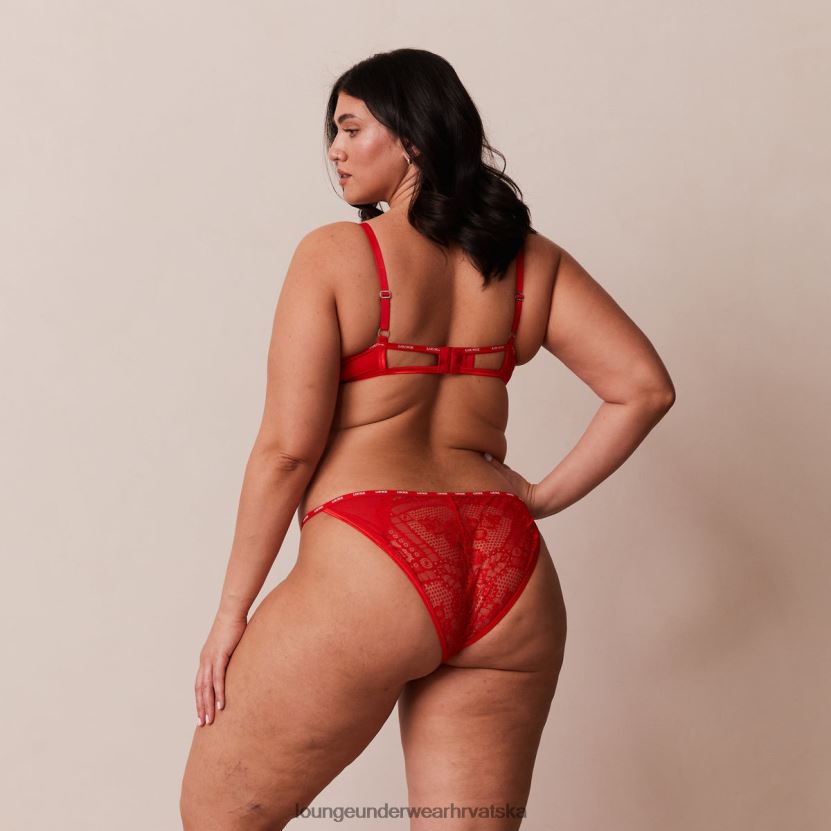 hr Lounge žene charmed balkon grudnjak & tange/gaćice set Crvena N0V4DZ47 donje rublje