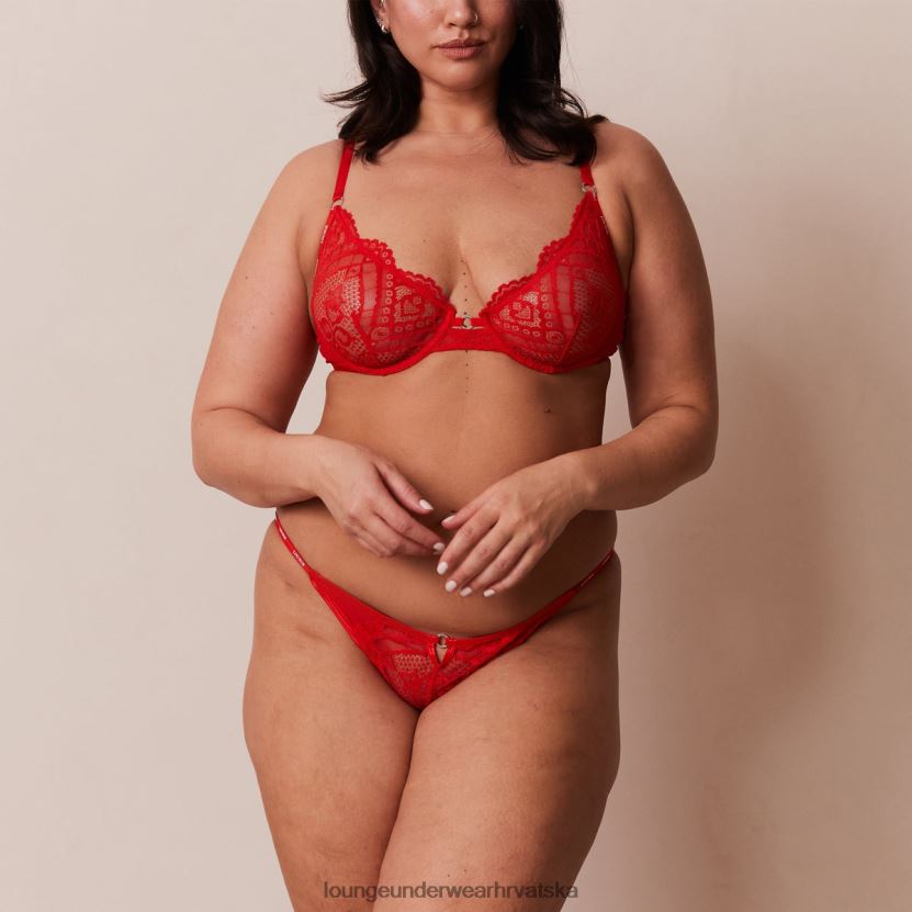 hr Lounge žene charmed balkon grudnjak & tange/gaćice set Crvena N0V4DZ47 donje rublje