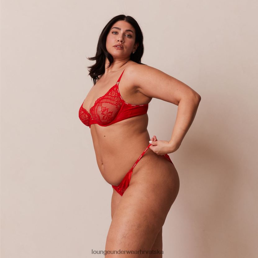 hr Lounge žene charmed balkon grudnjak & tange/gaćice set Crvena N0V4DZ47 donje rublje