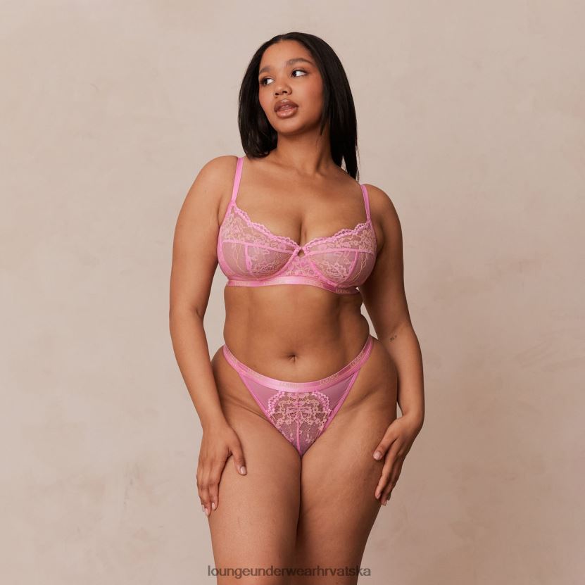 hr Lounge žene dvobojni cvjetni balkonski set grudnjaka i tangi ružičasta N0V4DZ33 donje rublje