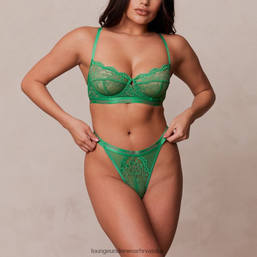 hr Lounge žene dvobojni cvjetni balkonski set grudnjaka i tangi zelena N0V4DZ103 donje rublje