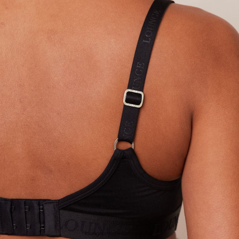 hr Lounge žene elegantan pažljiv grudnjak i tange/gaćice crno N0V4DZ43 donje rublje