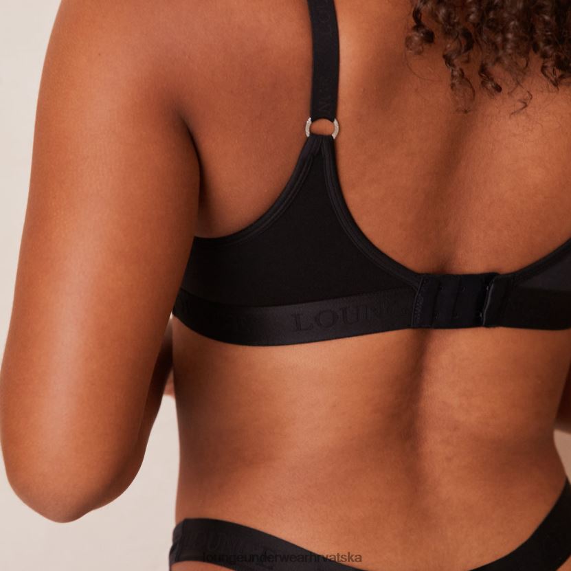 hr Lounge žene elegantan pažljiv grudnjak i tange/gaćice crno N0V4DZ43 donje rublje