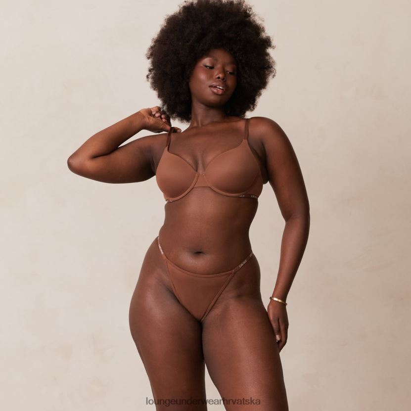 hr Lounge žene glatki klasični t-shirt grudnjak i tange/gaćice kesten N0V4DZ146 donje rublje