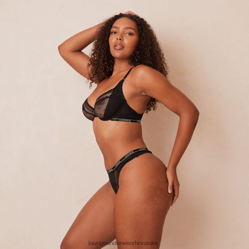 hr Lounge žene liberty balkon grudnjak & tange/gaćice set crno N0V4DZ24 donje rublje