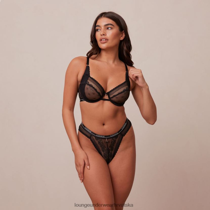 hr Lounge žene liberty balkon grudnjak & tange/gaćice set crno N0V4DZ24 donje rublje
