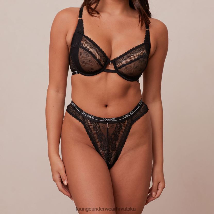 hr Lounge žene liberty balkon grudnjak & tange/gaćice set crno N0V4DZ24 donje rublje