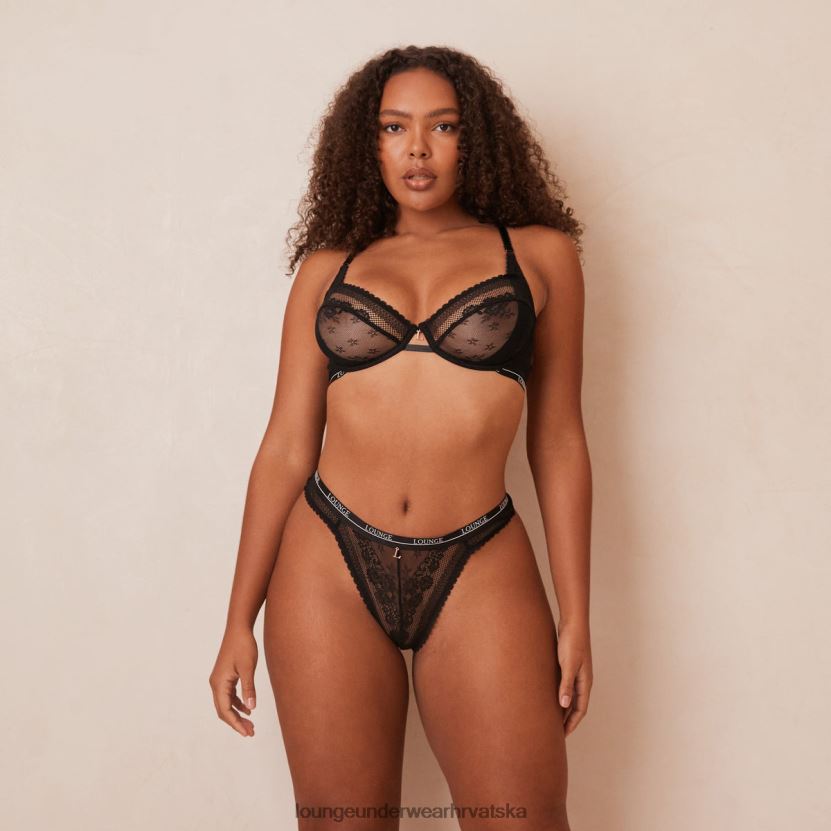 hr Lounge žene liberty balkon grudnjak & tange/gaćice set crno N0V4DZ24 donje rublje