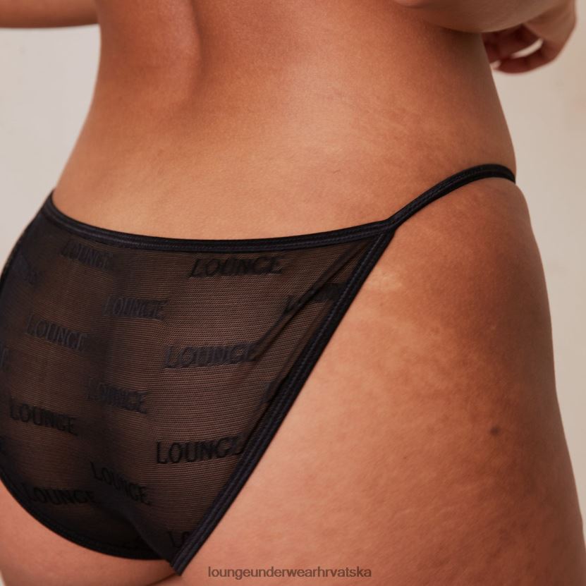 hr Lounge žene odvažni mrežasti grudnjak i tange/gaćice crno N0V4DZ36 donje rublje